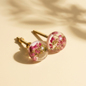 HEATHER - clear white sphere knob